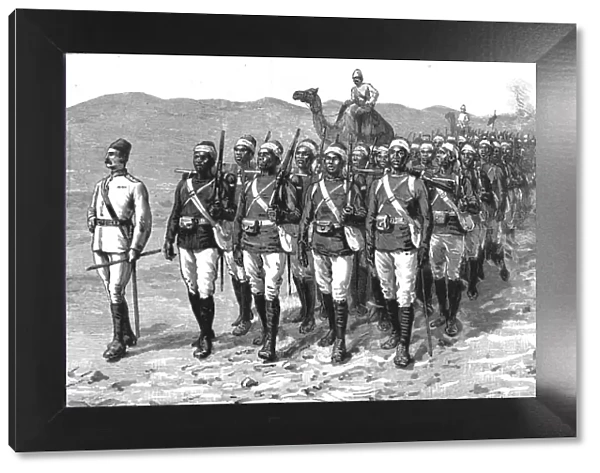 The Campaign at Suakin; The Tenth Soudanese Marching across the Desert from the Nile to Kosseir, f Creator: Unknown