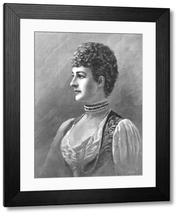 Framed Print : H. R. H. The Princess of Wales, a pastel after Henry Van der Weyde, 1888. Creator: Charles Roberts Framed Print : H. R. H. The Princess of Wales, a pastel after Henry Van der Weyde, 1888. Creator: Charles Roberts