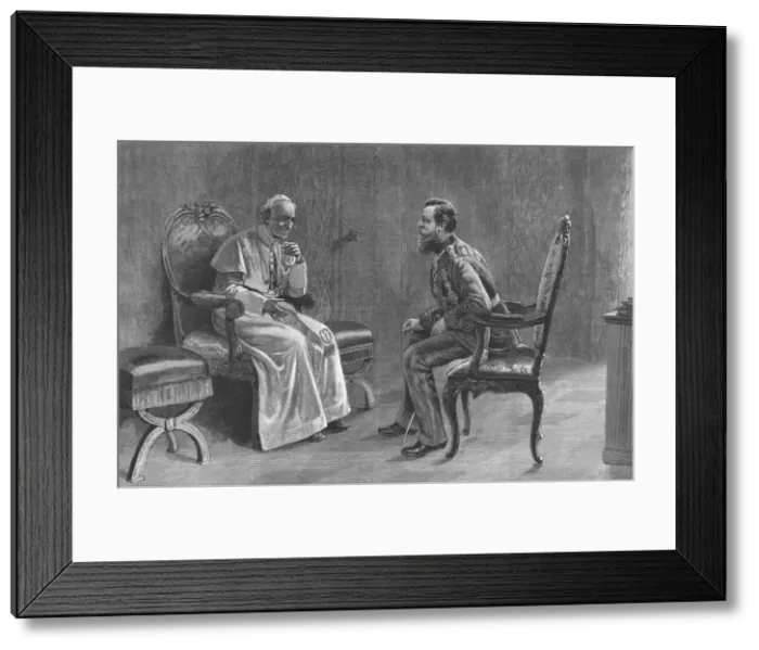Framed Print : The Visit of the German Emperor, Frederick to Rome 1883; from a picture presented to the German Em Creator: Unknown Framed Print : The Visit of the German Emperor, Frederick to Rome 1883; from a picture presented to the German Em Creator: Unknown