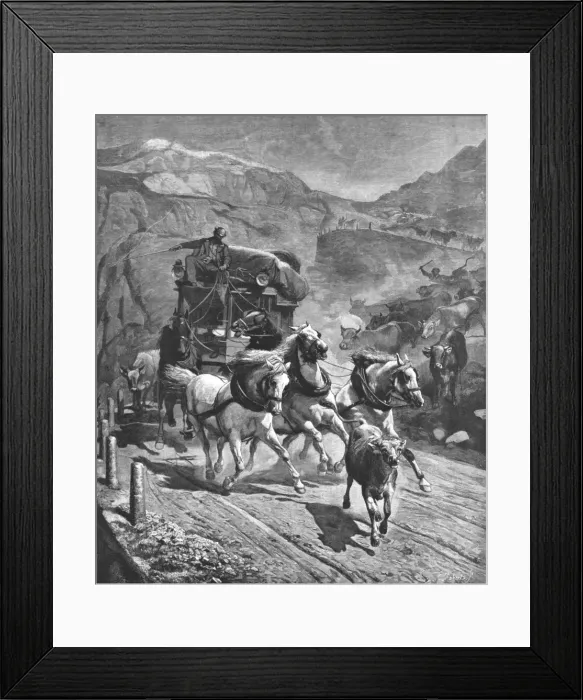 Framed Print : Crossing the St. Gothard Pass; after Kudolf Koller, 1888. Creator: Unknown Framed Print : Crossing the St. Gothard Pass; after Kudolf Koller, 1888. Creator: Unknown