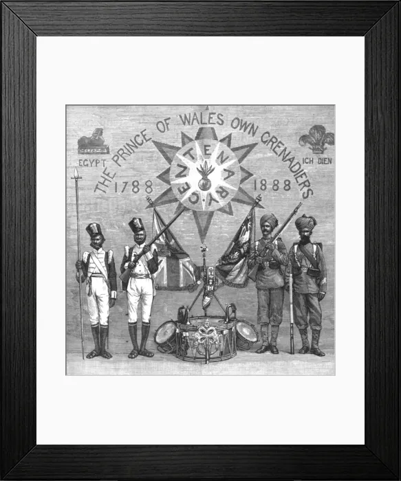 Framed Print : Celebrating the Centenary of 2nd (The Prince of Wales Own) Bombay Grenadiers, at Poonah, 1888. Creator: Unknown Framed Print : Celebrating the Centenary of 2nd (The Prince of Wales Own) Bombay Grenadiers, at Poonah, 1888. Creator: Unknown