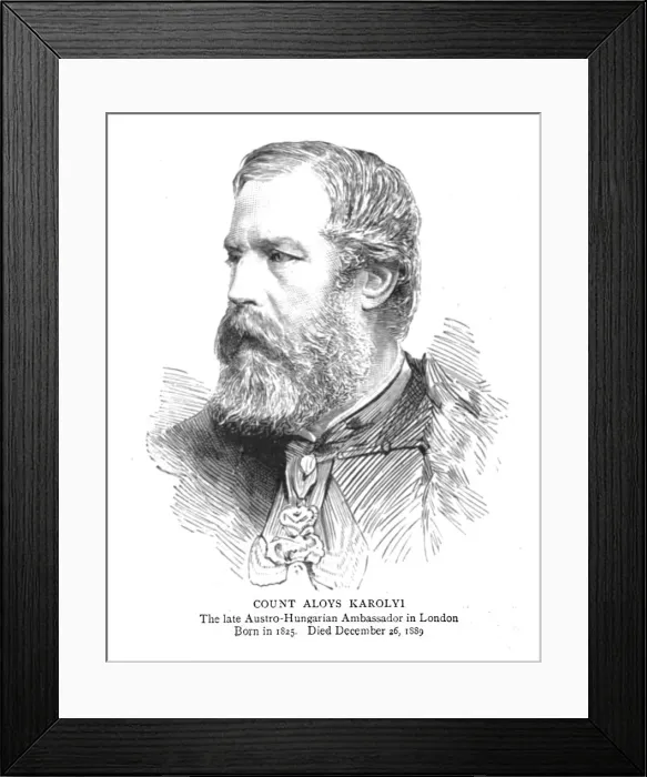 Framed Print : Count Aloys Karolyi. The late Austro-Hungarian Ambassador in London, 1890. Creator: Unknown Framed Print : Count Aloys Karolyi. The late Austro-Hungarian Ambassador in London, 1890. Creator: Unknown