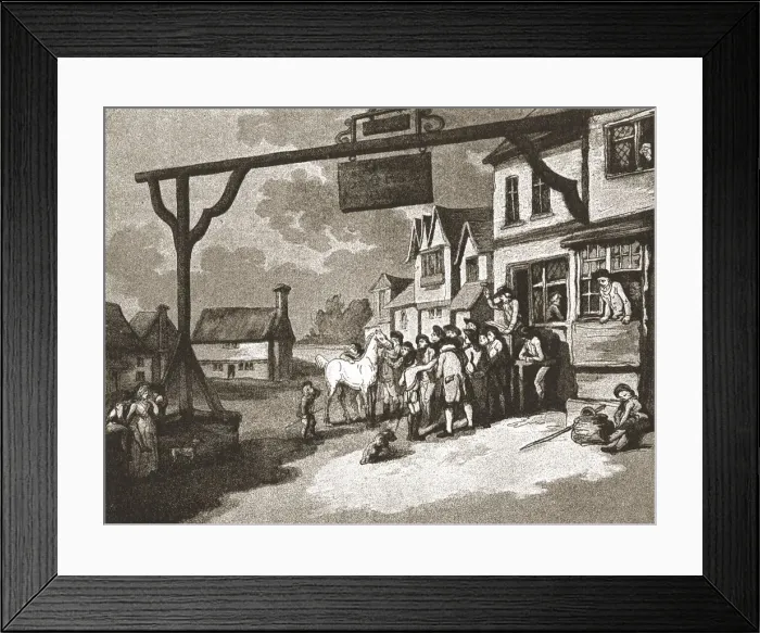 Framed Print : A Trip to Brighton a Hundred Years Ago;'The George'at Crawley, c1788, 1888. Creator: Unknown Framed Print : A Trip to Brighton a Hundred Years Ago;'The George'at Crawley, c1788, 1888. Creator: Unknown