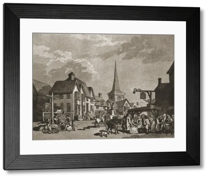 Framed Print : A Trip to Brighton a Hundred Years Ago; Cuckfield on a Fair Day, c1788, 1888. Creator: Unknown Framed Print : A Trip to Brighton a Hundred Years Ago; Cuckfield on a Fair Day, c1788, 1888. Creator: Unknown
