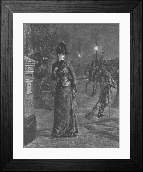 Framed Print : That Unfortunate Marriage, by Francis Eleanor Trollope; May went downstairs, and opening the hall- Creator: Sydney Prior Hall Framed Print : That Unfortunate Marriage, by Francis Eleanor Trollope; May went downstairs, and opening the hall- Creator: Sydney Prior Hall