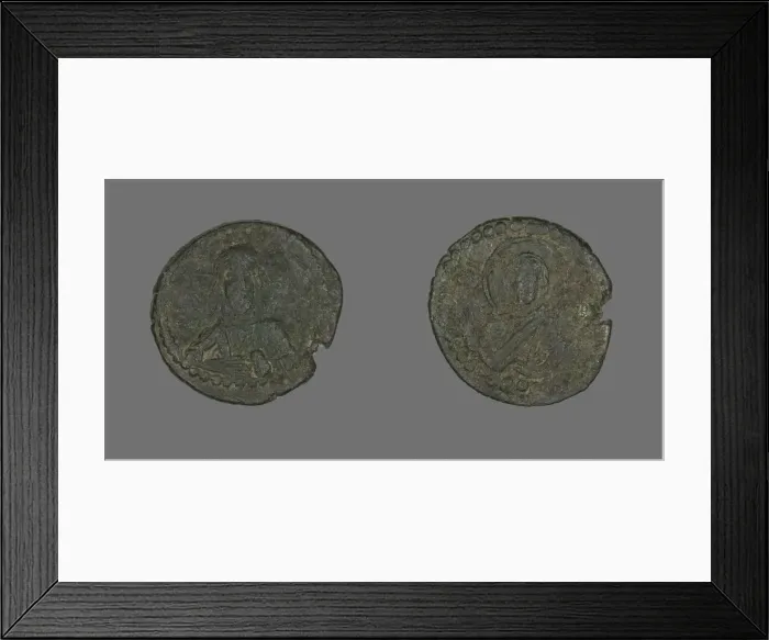 Framed Print : Anonymous Follis (Coin), Attributed to Constantine IX, 1042-1055. Creator: Unknown Framed Print : Anonymous Follis (Coin), Attributed to Constantine IX, 1042-1055. Creator: Unknown