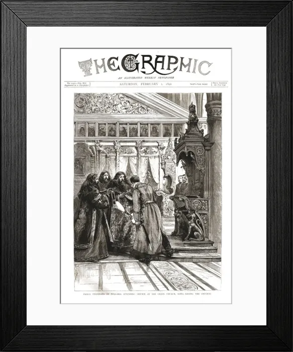 Framed Print : The Graphic, Front Cover Saturday February 1. 1890, 1890. Creator: Unknown