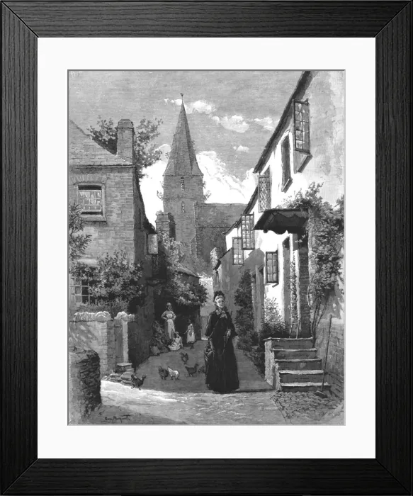 Framed Print : Madame Leroux';By Francis Eleanor Trollope;Lady Charlotte walked meditatively up... 1890. Creator: Percy Macquoid Framed Print : Madame Leroux';By Francis Eleanor Trollope;Lady Charlotte walked meditatively up... 1890. Creator: Percy Macquoid