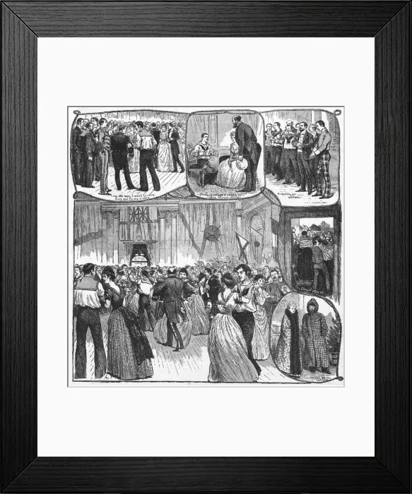 Framed Print : The Naval Volunteers Ball held at Glasgow, 1890. Creator: Unknown Framed Print : The Naval Volunteers Ball held at Glasgow, 1890. Creator: Unknown