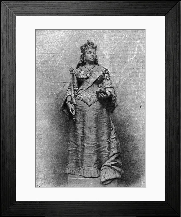 Framed Print : Prince Albert Victor in India--Statue of the Queen at Oudipur, recently unveiled by... 1890. Creator: Unknown Framed Print : Prince Albert Victor in India--Statue of the Queen at Oudipur, recently unveiled by... 1890. Creator: Unknown