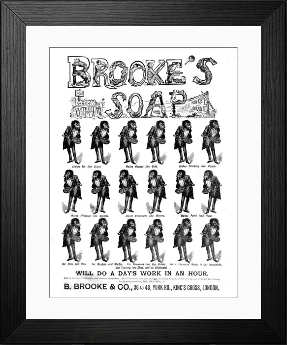 Framed Print : Brooks Soap, 1890. Creator: Unknown Framed Print : Brooks Soap, 1890. Creator: Unknown