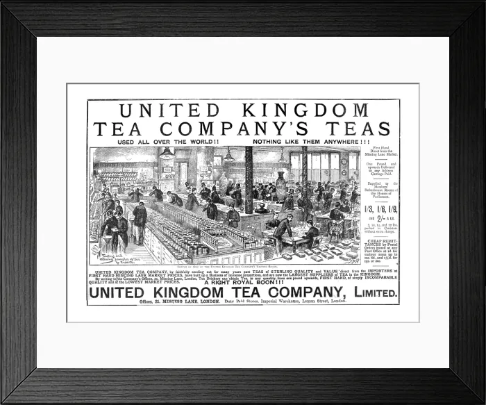Framed Print : United Kingdom Tea Company's Teas; One of the Tasting Room's, 1890 Framed Print : United Kingdom Tea Company's Teas; One of the Tasting Room's, 1890