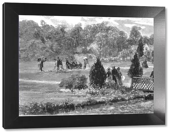 Visit of the Prince of Wales to Bournemouth; view in the Public Gardens, 1890. Creator: Unknown