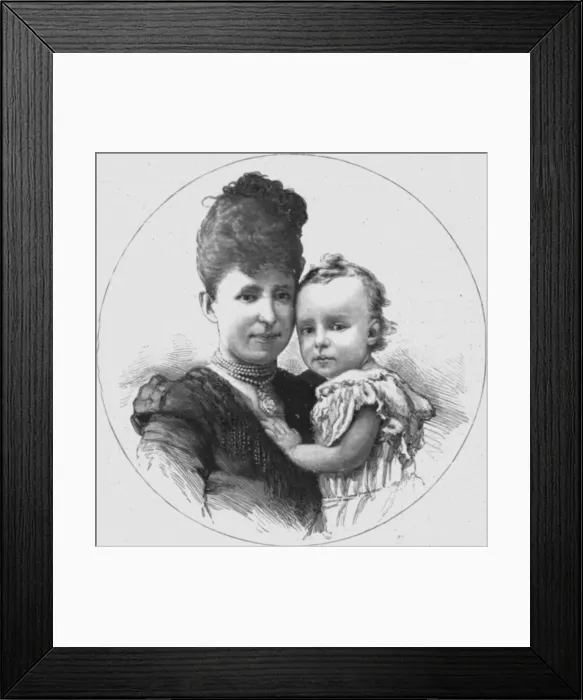 Framed Print : King Alphonso of Spain and his Mother Christina, the Queen Regent, 1890. Creator: Fernando Debas Framed Print : King Alphonso of Spain and his Mother Christina, the Queen Regent, 1890. Creator: Fernando Debas