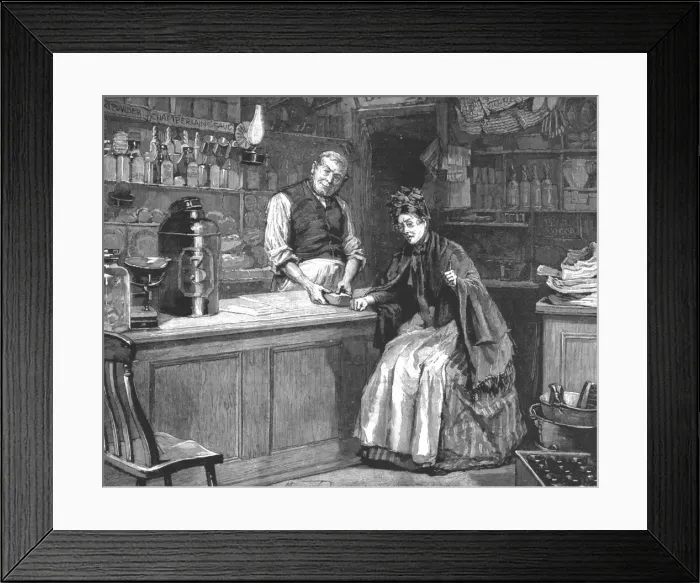 Framed Print : Madame Leroux';By Francis Eleanor Trollope;'Should you say Miss Enderby is exactly... 1890. Creator: Percy Macquoid Framed Print : Madame Leroux';By Francis Eleanor Trollope;'Should you say Miss Enderby is exactly... 1890. Creator: Percy Macquoid