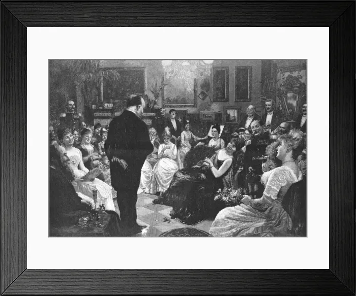 Framed Print : A Humorous Recitation';from the picture by Knut Ekwall, 1890. Creator: Knut Ekwall Framed Print : A Humorous Recitation';from the picture by Knut Ekwall, 1890. Creator: Knut Ekwall