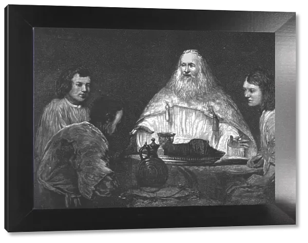 'Abraham at Table with the Angels';from the picture attributedto Rembrandt, recently... 1890. Creator: Unknown