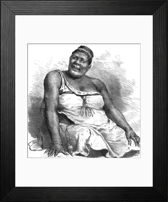 Framed Print : With the Joint Commissionin Swaziland; The Queen of the Swazies, drawn from life, 1890. Creator: Unknown Framed Print : With the Joint Commissionin Swaziland; The Queen of the Swazies, drawn from life, 1890. Creator: Unknown