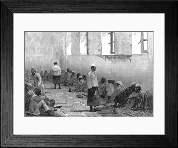 Framed Print : Emin Pashas People At Home'in the Abbassiyeh Barrack s, Cairo, 1890. Creator: Unknown