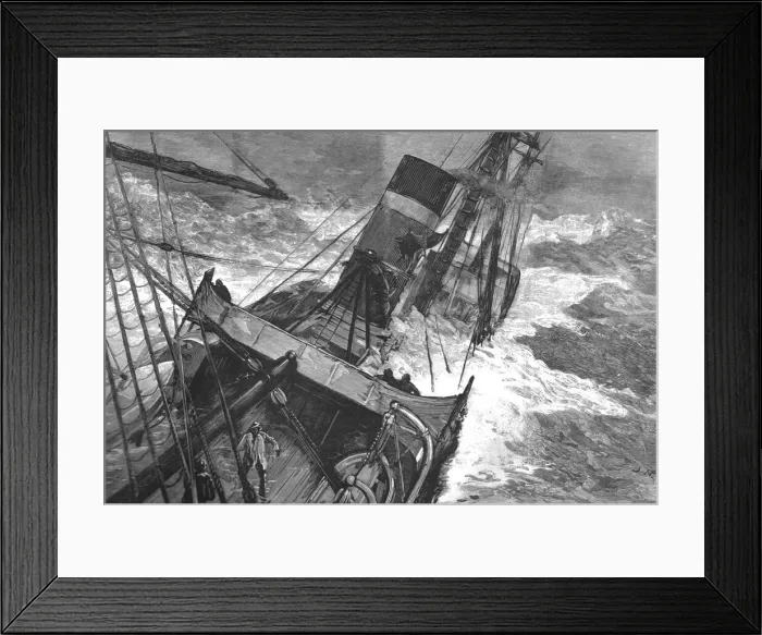 Framed Print : The Canadian SS Sardinian'crossing the Atlantic in the recent gales, 1890. Creator: Unknown Framed Print : The Canadian SS Sardinian'crossing the Atlantic in the recent gales, 1890. Creator: Unknown