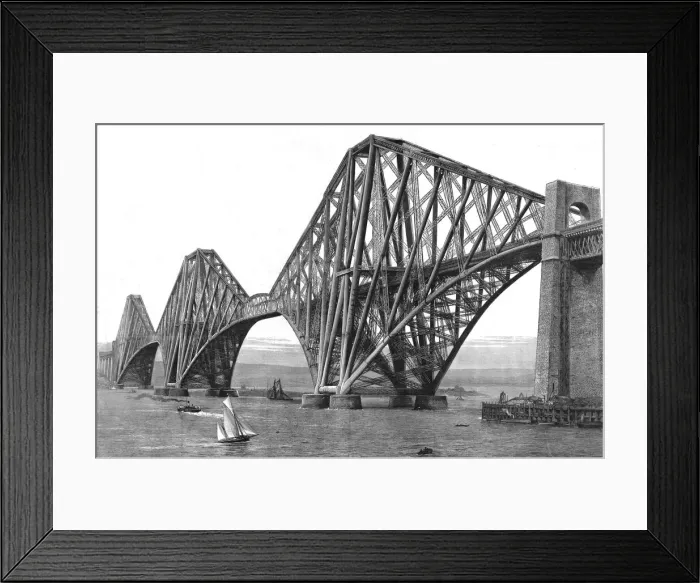 Framed Print : The Forth Road Bridge; To be opened by H. R. H. The Prince of Wales on Tuesday, March 4, 1890, 1890. Creator: Unknown Framed Print : The Forth Road Bridge; To be opened by H. R. H. The Prince of Wales on Tuesday, March 4, 1890, 1890. Creator: Unknown