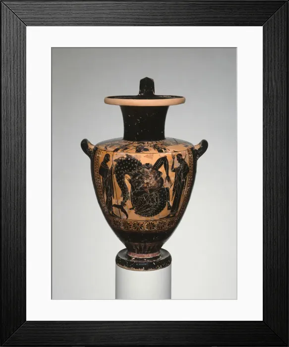 Framed Print : Hydria (Water Jar), about 515-500 BCE. Creator: Leagros Group