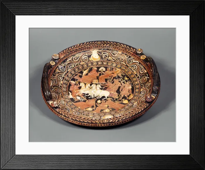 Framed Print : Knob-Handled Patera (Dish), 330-320 BCE. Creator: Baltimore Painter Framed Print : Knob-Handled Patera (Dish), 330-320 BCE. Creator: Baltimore Painter