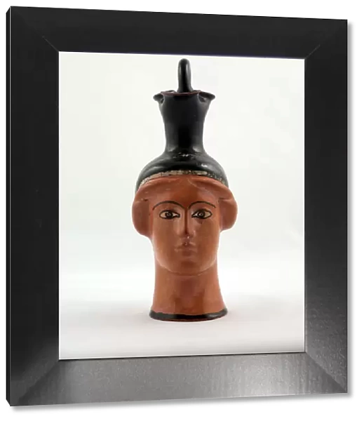 Oinochoe (Pitcher) in the Shape of a Female Head, about 450 BCE. Creator: Canessa Class