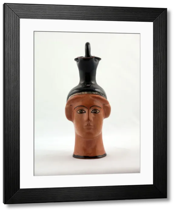 Framed Print : Oinochoe (Pitcher) in the Shape of a Female Head, about 450 BCE. Creator: Canessa Class Framed Print : Oinochoe (Pitcher) in the Shape of a Female Head, about 450 BCE. Creator: Canessa Class