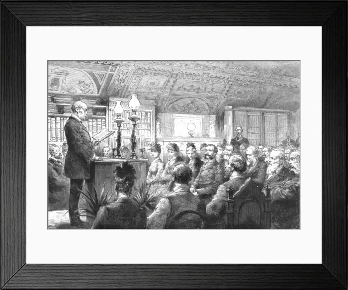 Framed Print : Meeting of the British and American Archaeological Society at Rome, under the Presidency... 1890. Creator: Unknown Framed Print : Meeting of the British and American Archaeological Society at Rome, under the Presidency... 1890. Creator: Unknown