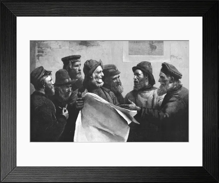 Framed Print : Debate on the Fisheries Question';from the picture by W. Llewellyn. 1890. Creator: Unknown Framed Print : Debate on the Fisheries Question';from the picture by W. Llewellyn. 1890. Creator: Unknown