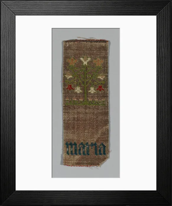 Framed Print : Fragment (From an Orphrey Band), Cologne, 15th century. Creator: Unknown Framed Print : Fragment (From an Orphrey Band), Cologne, 15th century. Creator: Unknown