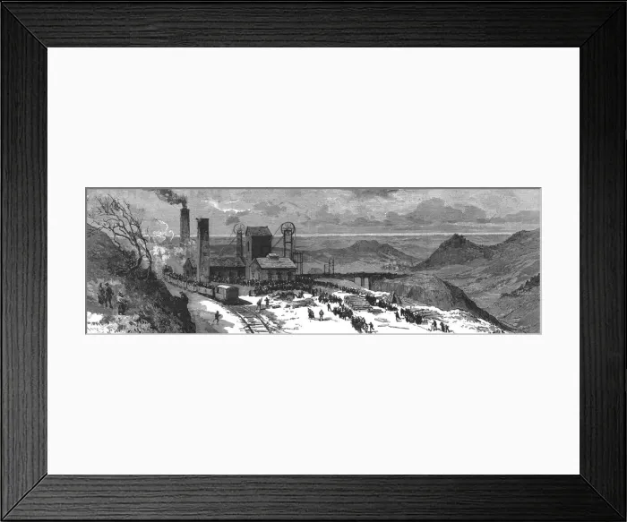 Framed Print : The Disastrous Colliery Explosion at Llanerch, Monmouthshire; General view of the Works... 1890. Creator: Unknown Framed Print : The Disastrous Colliery Explosion at Llanerch, Monmouthshire; General view of the Works... 1890. Creator: Unknown
