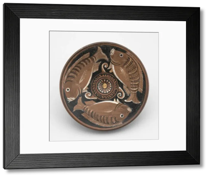 Framed Print : Fish Plate, 350-325 BCE. Creator: Hippocamp Group Framed Print : Fish Plate, 350-325 BCE. Creator: Hippocamp Group
