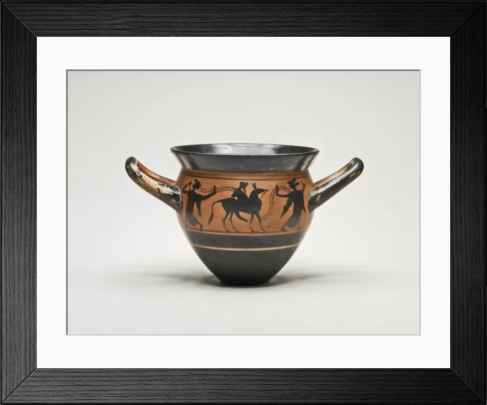 Framed Print : Mastoid (Drinking Cup) with Handles, 500-480 BCE. Creator: Haimon Painter Framed Print : Mastoid (Drinking Cup) with Handles, 500-480 BCE. Creator: Haimon Painter