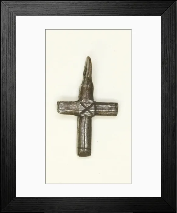 Framed Print : Amulet of a Cross, Byzantine Period (4th-7th centuries). Creator: Unknown Framed Print : Amulet of a Cross, Byzantine Period (4th-7th centuries). Creator: Unknown