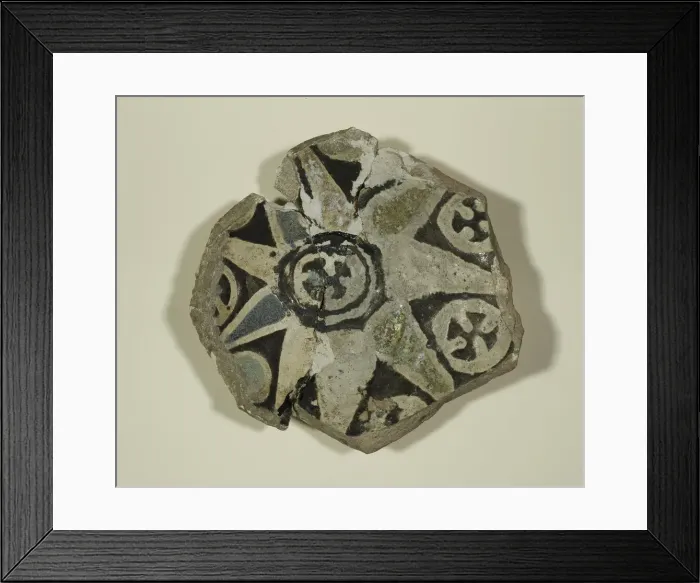 Framed Print : Fragment of a Bowl, 13th-14th century. Creator: Unknown Framed Print : Fragment of a Bowl, 13th-14th century. Creator: Unknown
