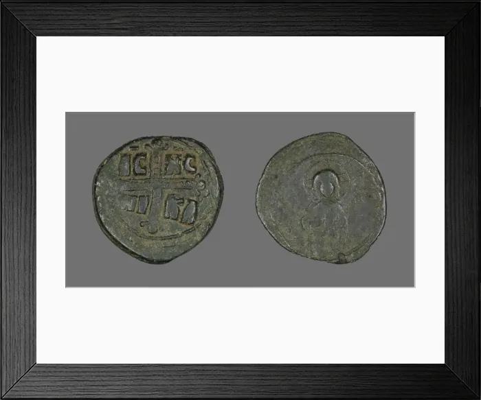 Framed Print : Anonymous Follis (Coin), Attributed to Theodora, 1055-1056. Creator: Unknown Framed Print : Anonymous Follis (Coin), Attributed to Theodora, 1055-1056. Creator: Unknown