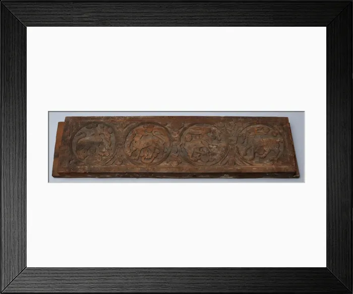 Framed Print : Architectural Fragment with Relief Carving, 5th-6th century. Creator: Unknown Framed Print : Architectural Fragment with Relief Carving, 5th-6th century. Creator: Unknown