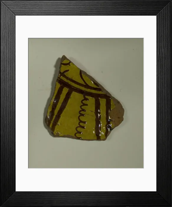 Framed Print : Fragment of a Plate, 13th-14th century. Creator: Unknown