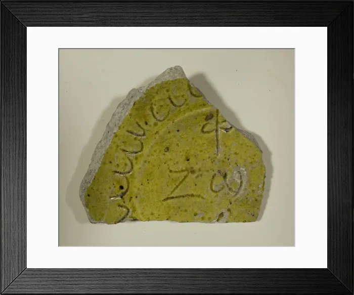Framed Print : Fragment of a Bowl, 13th-14th century. Creator: Unknown