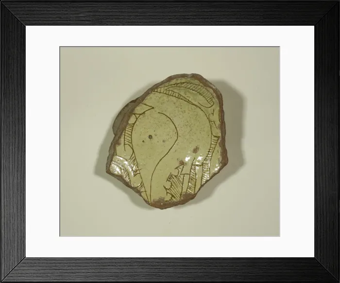 Framed Print : Fragment of a Bowl, mid 12th-early 13th century. Creator: Unknown Framed Print : Fragment of a Bowl, mid 12th-early 13th century. Creator: Unknown