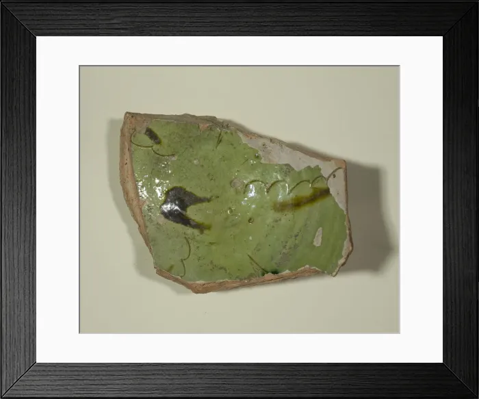 Framed Print : Fragment of a Bowl, 13th-14th century. Creator: Unknown Framed Print : Fragment of a Bowl, 13th-14th century. Creator: Unknown