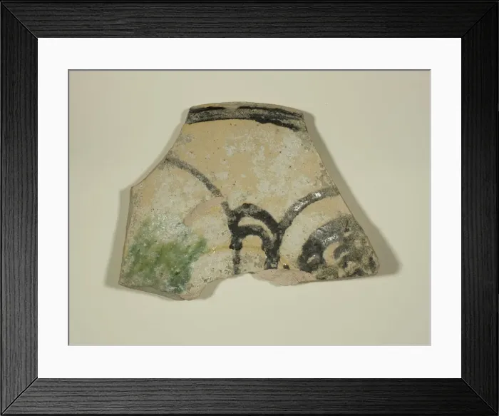Framed Print : Fragment of a Plate, 12th-14th century. Creator: Unknown Framed Print : Fragment of a Plate, 12th-14th century. Creator: Unknown