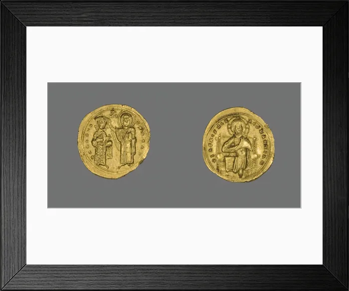 Framed Print : Histamenon (Coin) of Romanus III Argyrus with Christ Enthroned, 1028-34. Creator: Unknown Framed Print : Histamenon (Coin) of Romanus III Argyrus with Christ Enthroned, 1028-34. Creator: Unknown