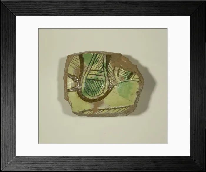 Framed Print : Fragment of a Bowl, 13th-14th century. Creator: Unknown Framed Print : Fragment of a Bowl, 13th-14th century. Creator: Unknown