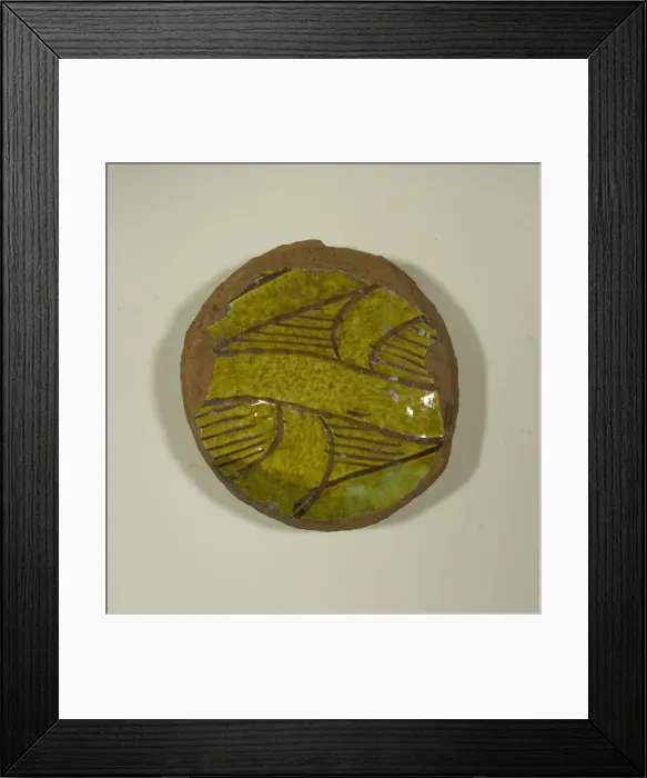 Framed Print : Fragment from the Base of a Bowl, 13th-14th century. Creator: Unknown Framed Print : Fragment from the Base of a Bowl, 13th-14th century. Creator: Unknown