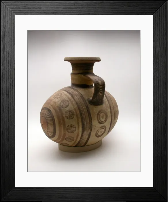 Framed Print : Jug in the Shape of a Barrel, 750-550 BCE. Creator: Unknown Framed Print : Jug in the Shape of a Barrel, 750-550 BCE. Creator: Unknown