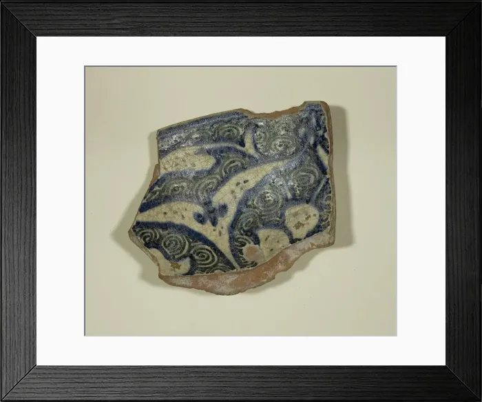 Framed Print : Fragment of a Bowl, 14th-15th century. Creator: Unknown Framed Print : Fragment of a Bowl, 14th-15th century. Creator: Unknown