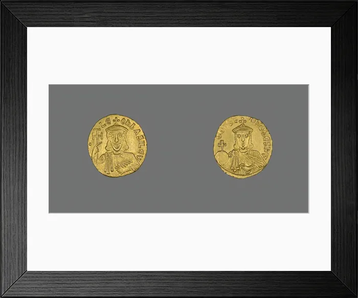 Framed Print : Solidus (Coin) of Leo V, 813-820. Creator: Unknown Framed Print : Solidus (Coin) of Leo V, 813-820. Creator: Unknown